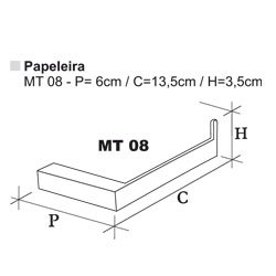 Papeleira de Parede cromada MT 008 Metric Cony