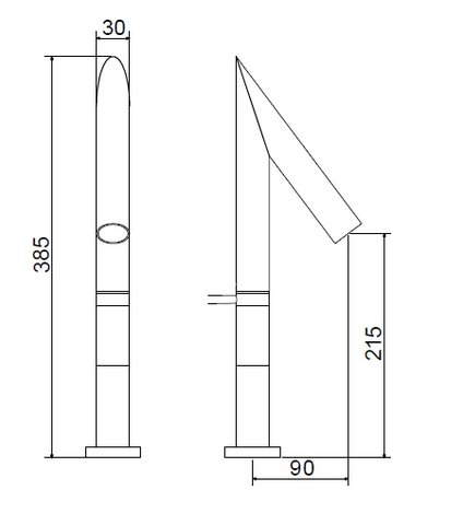 Misturador Monocomando de Lavatório Alto 2877 C90 UNO Cromado - MEBER