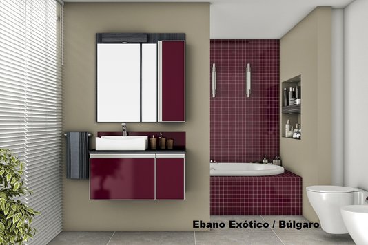 Balcão em Madeira MDF para Banheiro 900cm Massimo