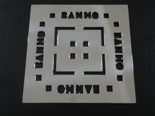 Ralo Grelha 9,4X9,4 sem Base Aço Inox Banho Invinox