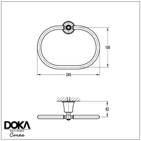 Toalheiro Argola Ever DK8263OB Orb Doka