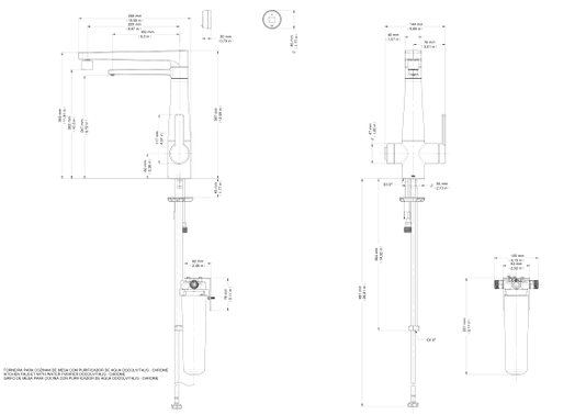 Torneira para cozinha com purificador de água Docol Vitalis 810306