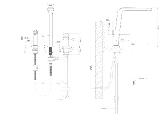 Misturador Monocomando Docol para Cozinha com Ducha manual BISTRO cromado - 647306
