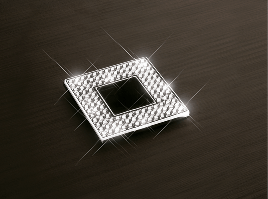 Puxador Porta Vidro com Cristais Swarovski Square Diamond Zen