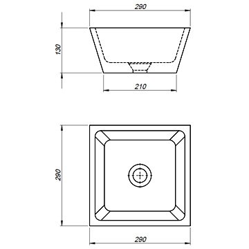 Cuba de Apoio Advance 29X29X13 (681) - Resimetal