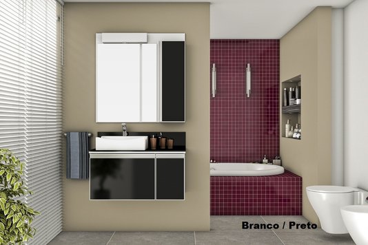 Balcão em Madeira MDF para Banheiro 900cm Massimo