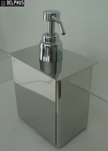 Saboneteira Liquida Retangular Inox Cromado