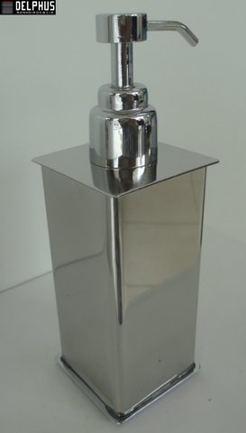 Saboneteira Liquida Quadrada para bancada/mesa - 2135 aço inox polido