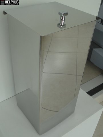 Lixeira Inox 13x13x29 Tampa Articulável 2562