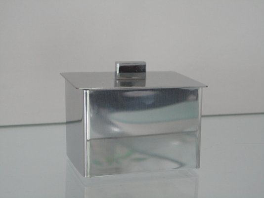 Porta Cotonete Retangular Inox Cromado 14216
