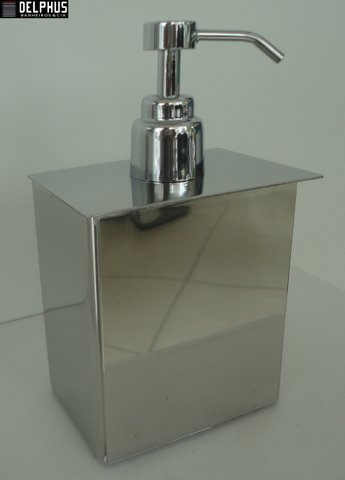 Saboneteira Liquida Retangular Inox Cromado