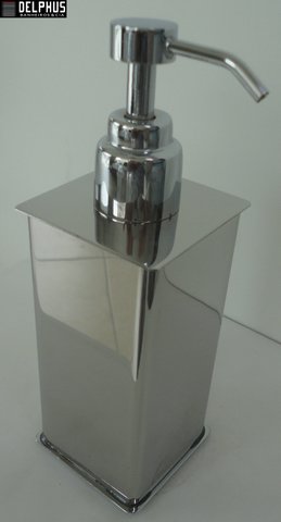 Saboneteira Liquida Quadrada para bancada/mesa - 2135 aço inox polido