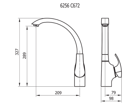 Misturador Monocomando para Cozinha cromado - 6256 C672 FANI