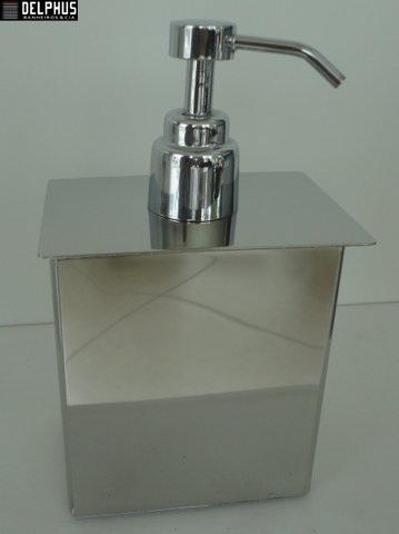 Saboneteira Liquida Retangular Inox Cromado