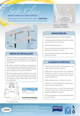 Assento Thema Soft Close Branco Censi