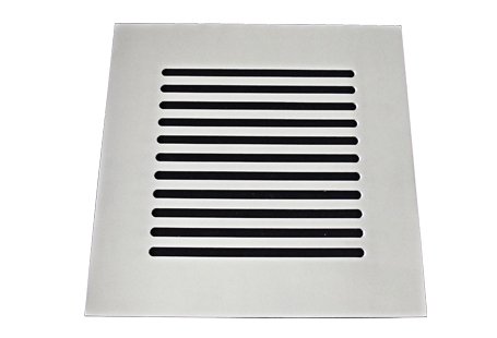 Ralo Grelha 15X15 sem Base Aço Inox Listras Invinox
