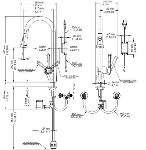 Misturador Monocomando Docol para Cozinha MANGIARE TECH/TOQUE Cromada - 660606