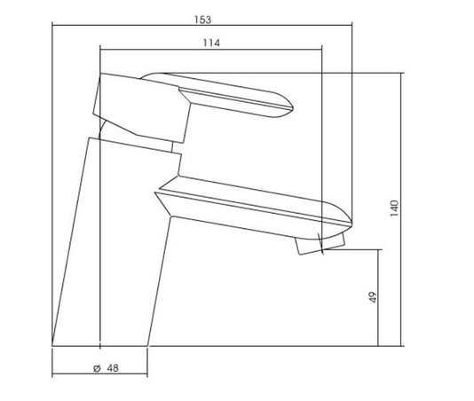 Misturador Monocomando para Lavatório de Mesa cromado FORUN - 2875.C49 DECA