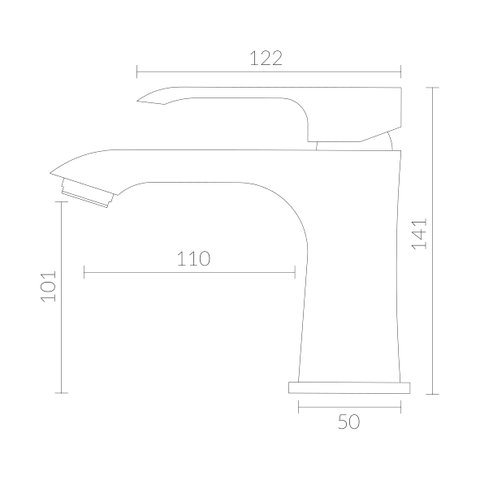 Monocomando para Lavatorio RB1852 Fahion Rosê Gold Rubinettos