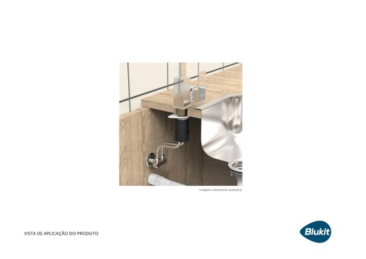 Tee Misturador para Misturadores Monocomando Cromado - 191103 BLUKIT