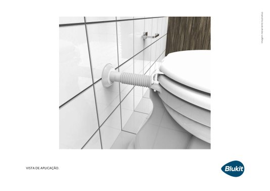Tubo Ajustável Para Bacia Saniataria PVC Cromado 290404 BLUKIT