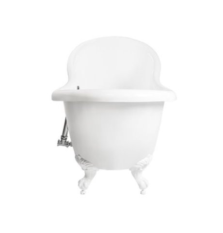 Banheira de Imersão ANTIGUA (1750x730x770)cm Com pés brancos - IM1018BR IMMERSI