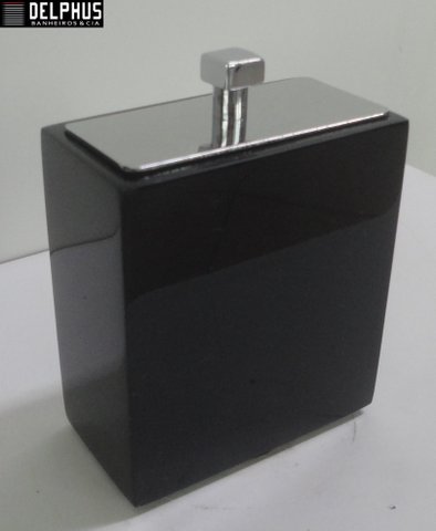 Porta fio dental de bancada/mesa - 62182 poliester preto