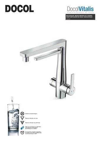 Misturador Monocomando Docol para Cozinha com Purificador de Água DOCOLVITALIS