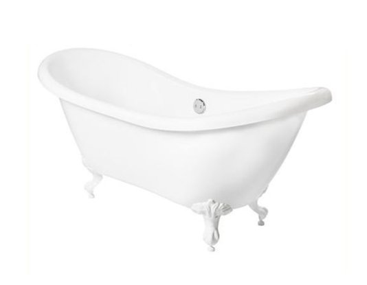 Banheira de Imersão ANTIGUA (1750x730x770)cm Com pés brancos - IM1018BR IMMERSI