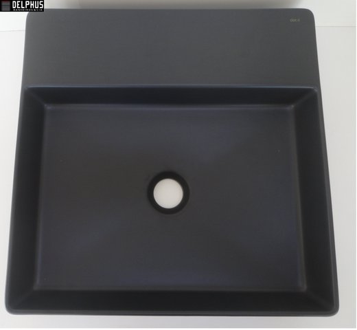 Cuba Deca L.129.94 de Sobrepor Quadrada com Mesa 40cm Ebano Fosco