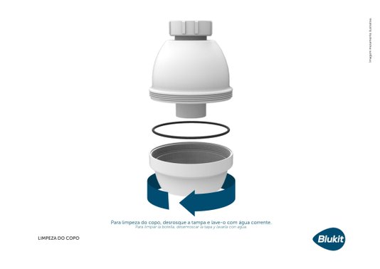 Sifão Universal com Copo 31301 Branco Blukit