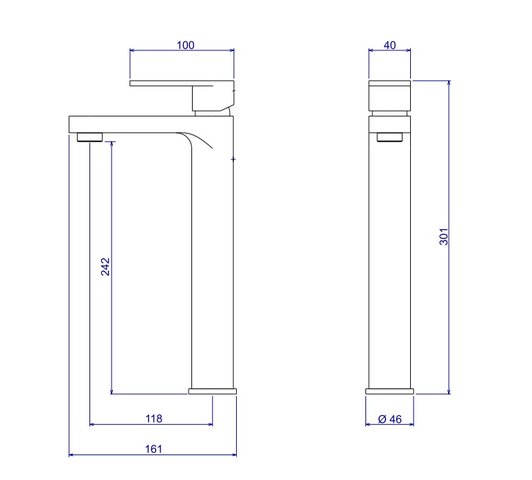 Misturador Monocomando Drop 2885.C91 Bica Alta Deca