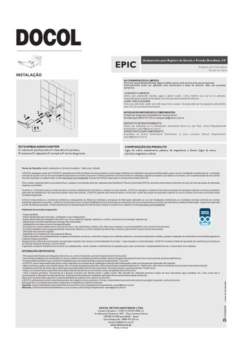 Acabamento Epic para Registro Lado Esquerdo 1/2", 3/4" E 1" 621806 DOCOL