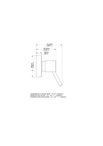 Acabamento Loggica para Registro 1/2", 3/4" E 1" 494106 DOCOL