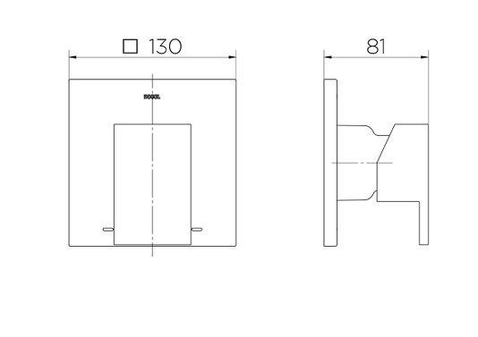 Acabamento monocomando para chuveiro 3/4" alta vazão New Edge/Minima grafite escovado 925970 Docol