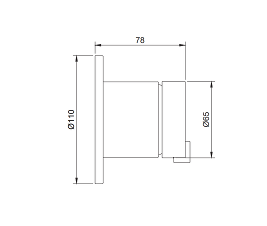 Acabamento para Monocomando de Chuveiro Quantum DK5218GM Doka