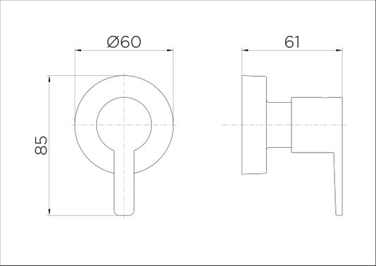 Acabamento para registro Base Deca 1/2", 3/4" e 1" Gali  806706 Docol