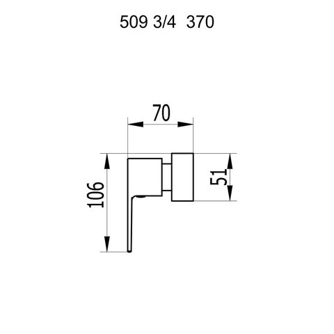 Acabamento Registro 3/4 Bold 509 RV370 Fani