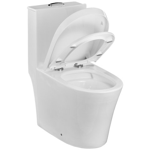 Bacia com Caixa Acoplada e Assento Estilo Link importada Branco Delphus