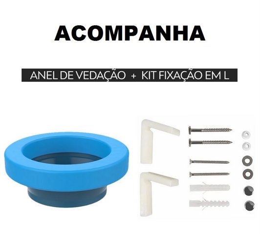 Bacia com Caixa Acoplada e Assento Estilo Link importada Branco Delphus