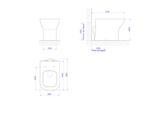 Bacia convencional Axis P.47.95 ebano Deca
