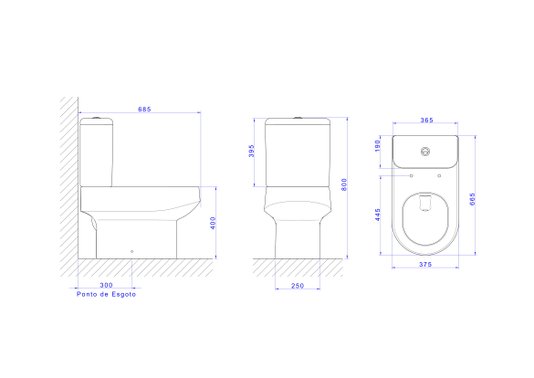 Bacia para Caixa Acoplada Carrara P.606.17 Deca