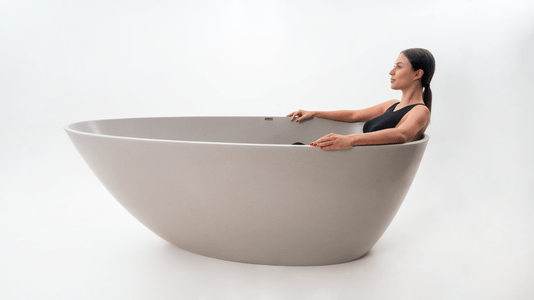 Banheira Angra de Imersão 179x89x62 Cinza Lunar Sabbia