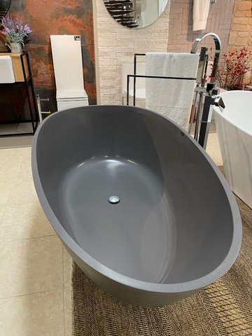 Banheira Angra de Imersão 179x89x62 Cinza Urbano Sabbia