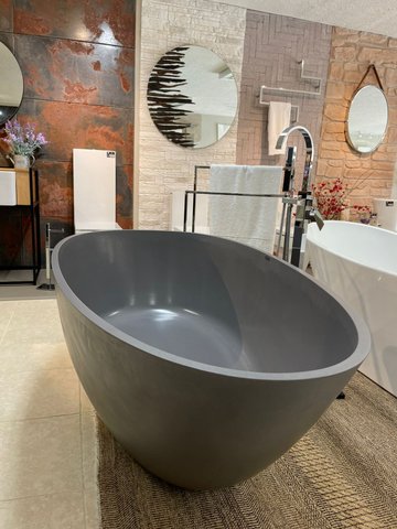 Banheira Angra de Imersão 179x89x62 Cinza Urbano Sabbia