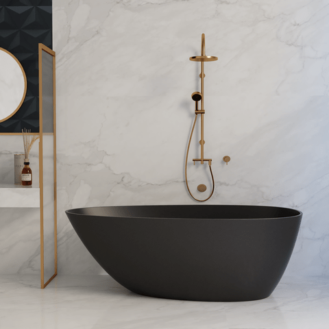 Banheira Angra de Imersão 179x89x62 Preto Granito Sabbia