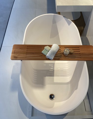 Banheira Ilheus de Imersão 125 x 71 x 61 Branca valvula cr Sabbia