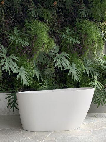 Banheira Ilheus de Imersão 125 x 71 x 61 Branca valvula cr Sabbia