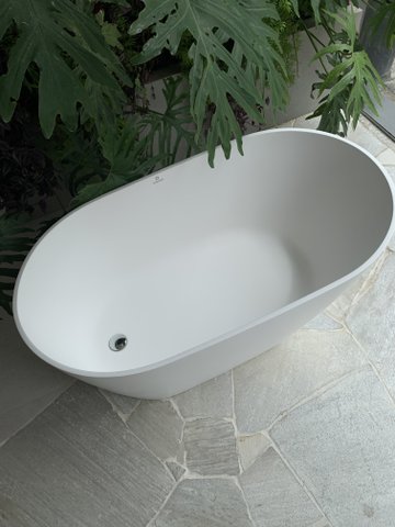 Banheira Ilheus de Imersão 125 x 71 x 61 Branca valvula cr Sabbia