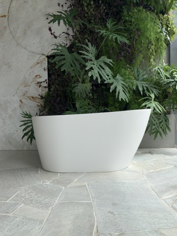 Banheira Ilheus de Imersão 125 x 71 x 61 Branca valvula cr Sabbia